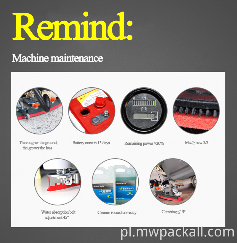 Sprzęt do czyszczenia Szorowarka do podłóg Szorowarka samojezdna Myjka i suszarka do podłóg w supermarketach